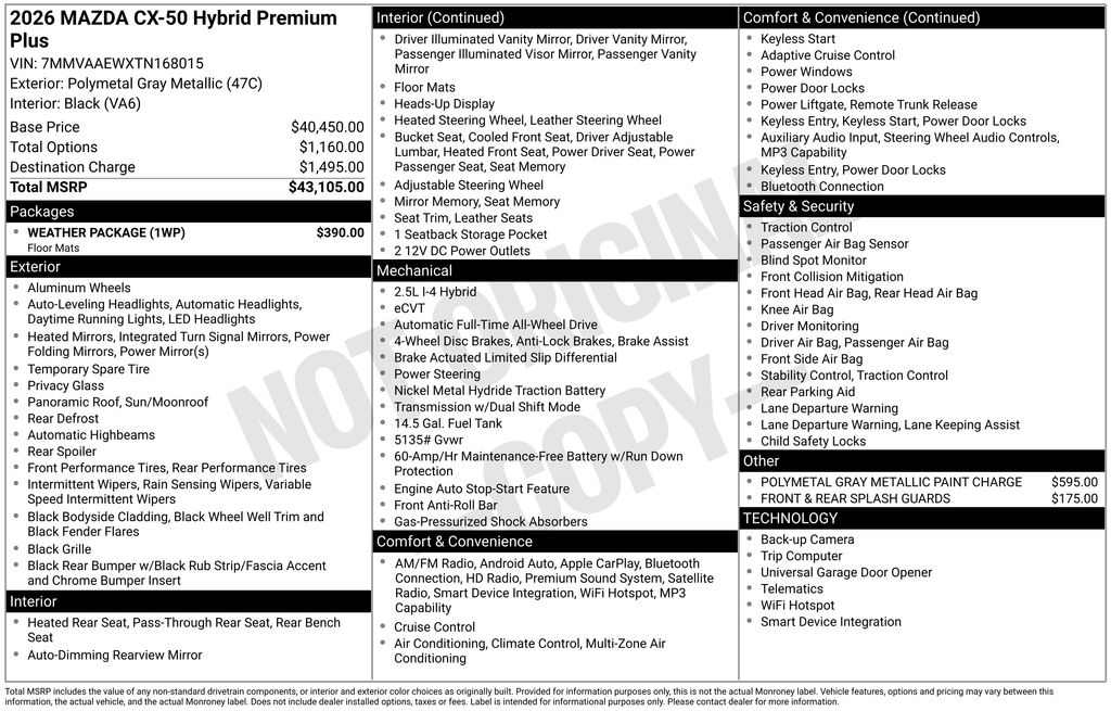 2026 Mazda CX-50 Hybrid