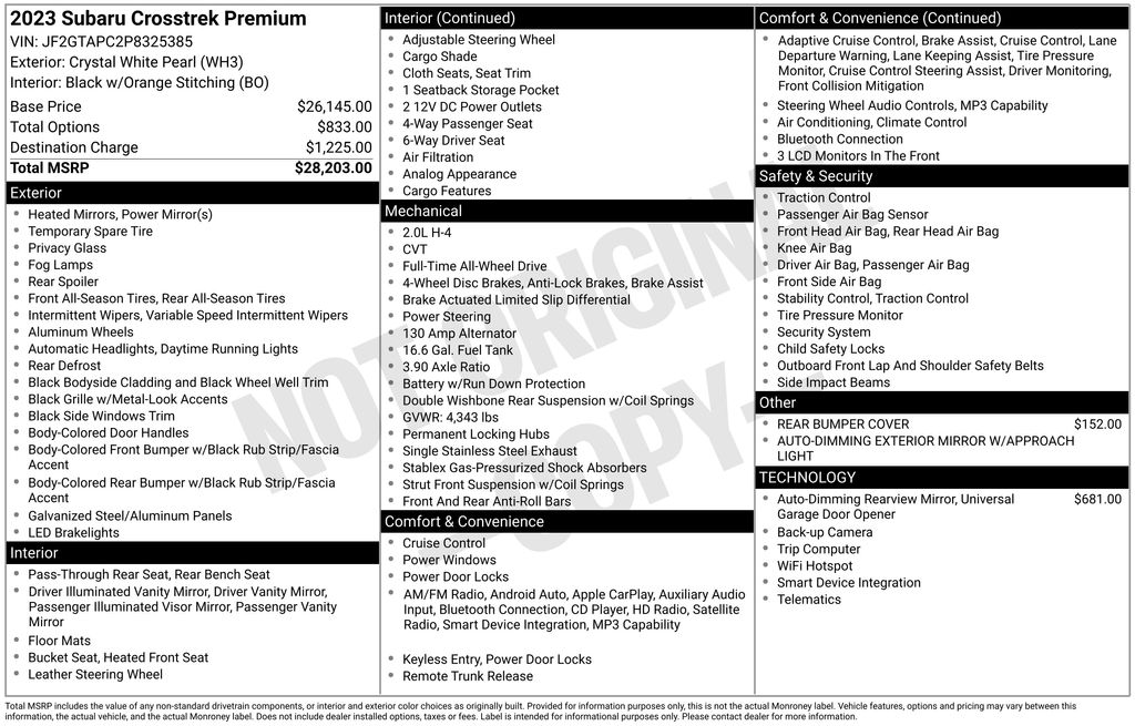 2023 Subaru Crosstrek