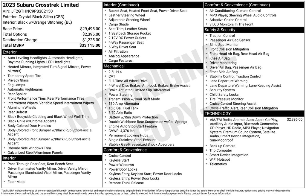 2023 Subaru Crosstrek
