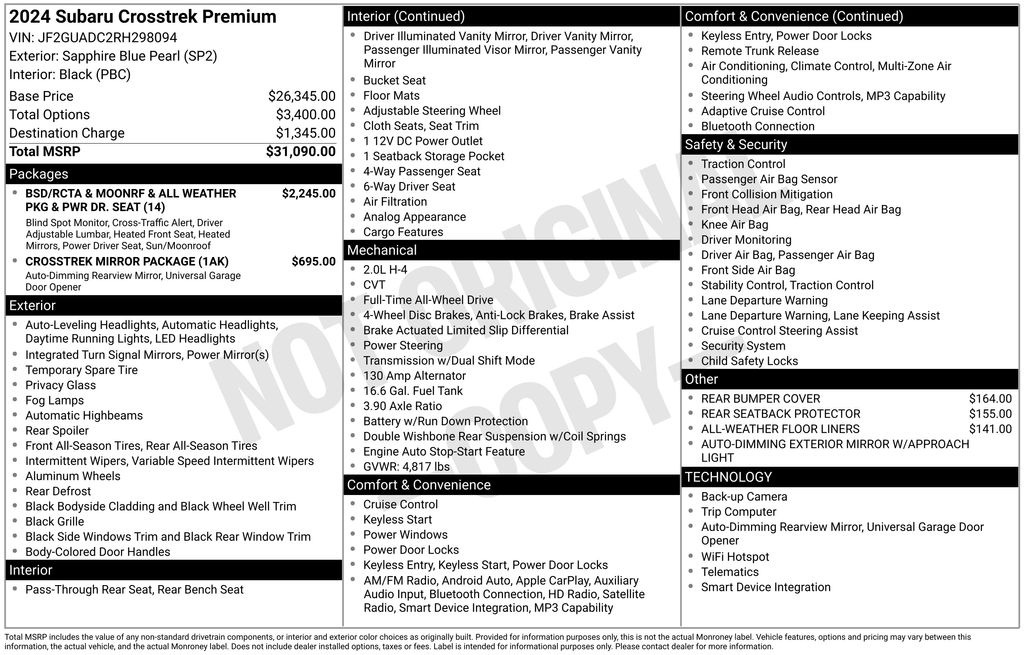 2024 Subaru Crosstrek