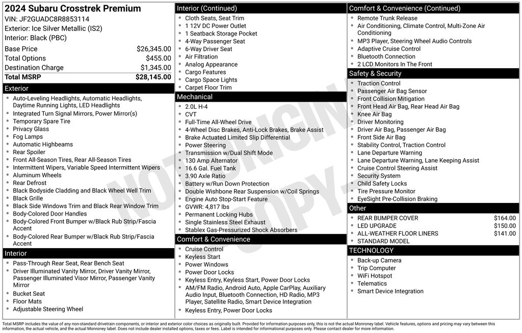 2024 Subaru Crosstrek
