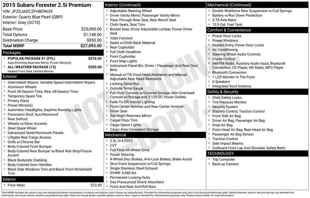 2015 Subaru Forester