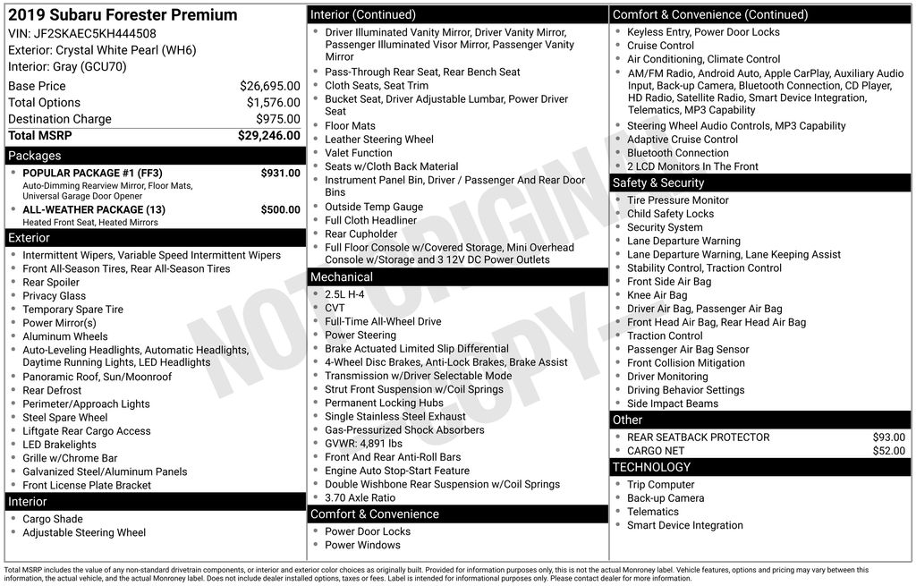 2019 Subaru Forester