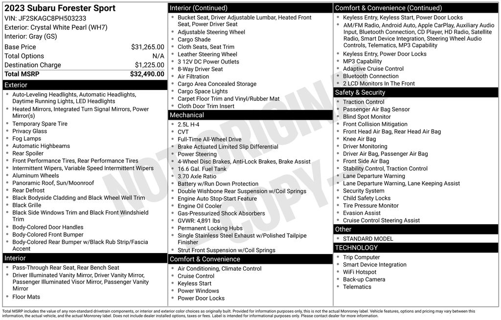 2023 Subaru Forester