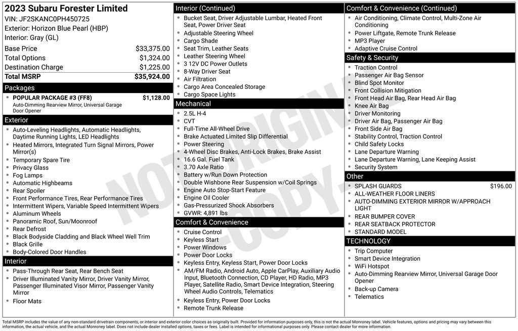 2023 Subaru Forester