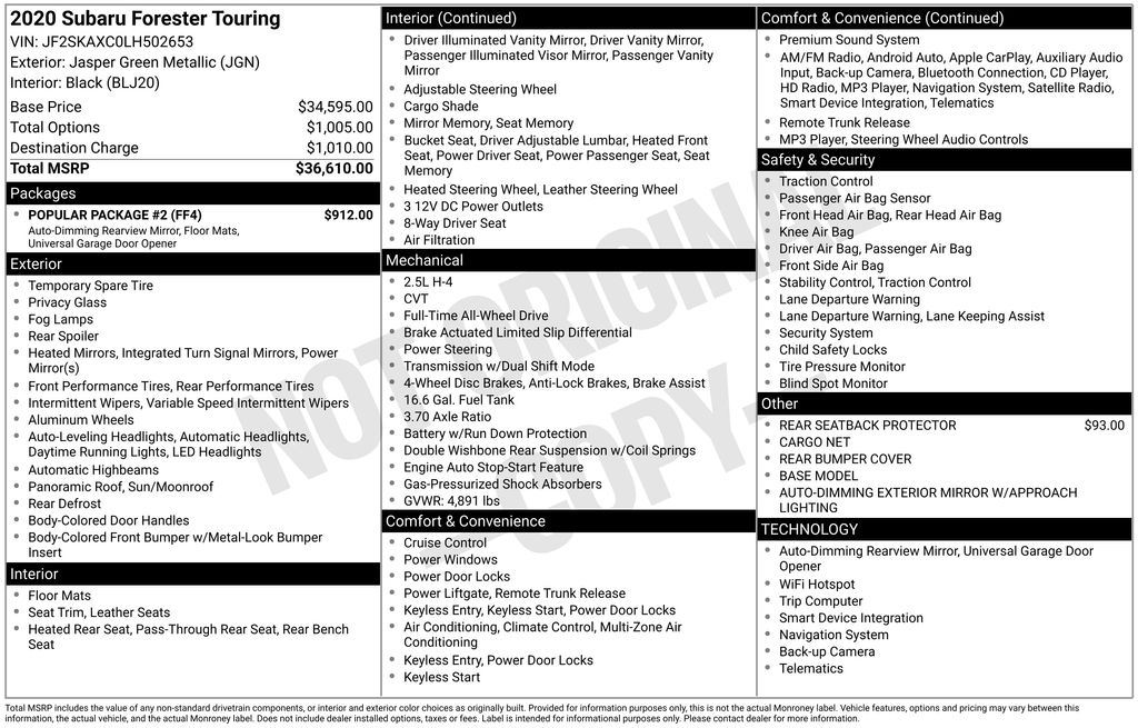 2020 Subaru Forester