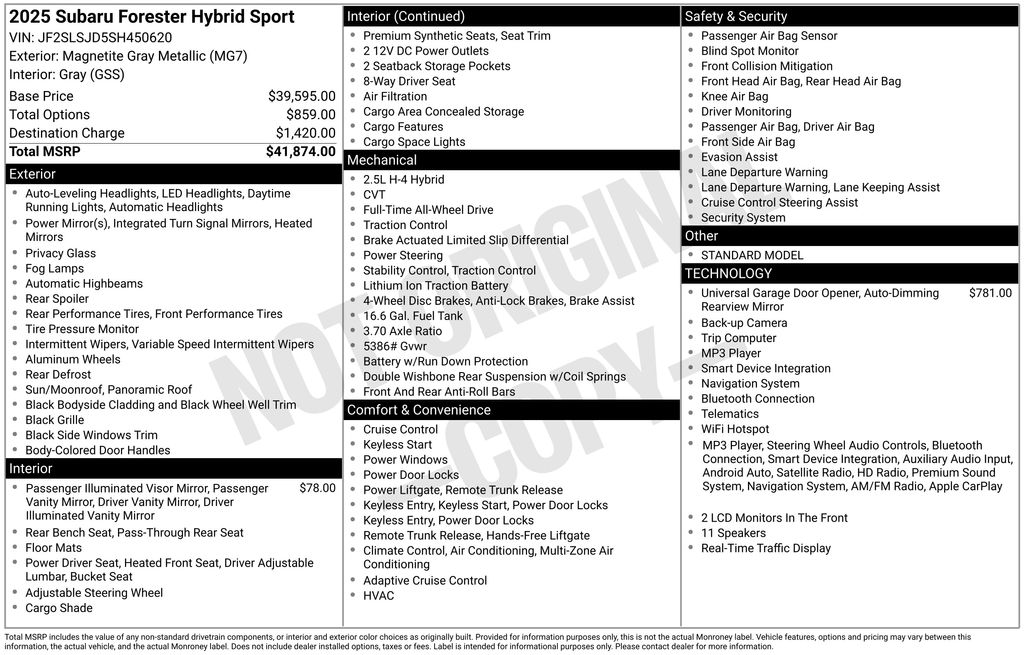 2025 Subaru Forester Hybrid