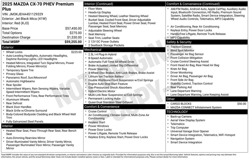 2025 Mazda CX-70 PHEV