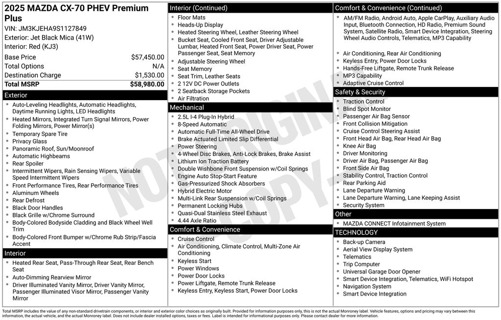 2025 Mazda CX-70 PHEV