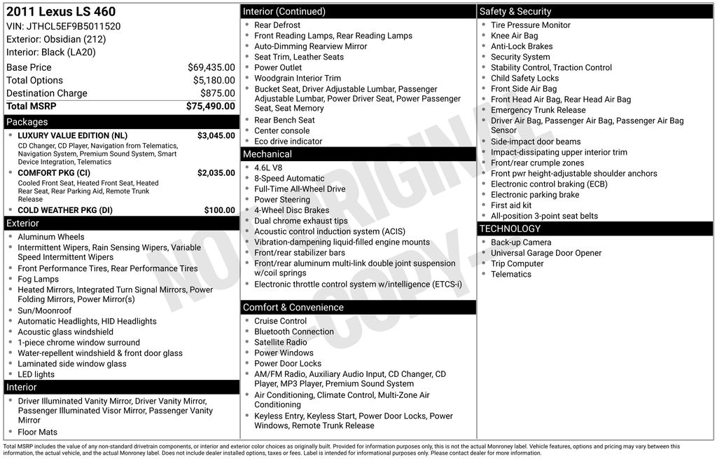 2011 Lexus LS