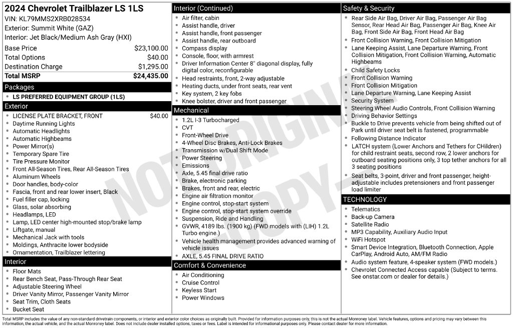 2024 Chevrolet TrailBlazer