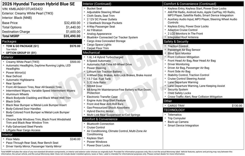 2026 Hyundai Tucson Hybrid