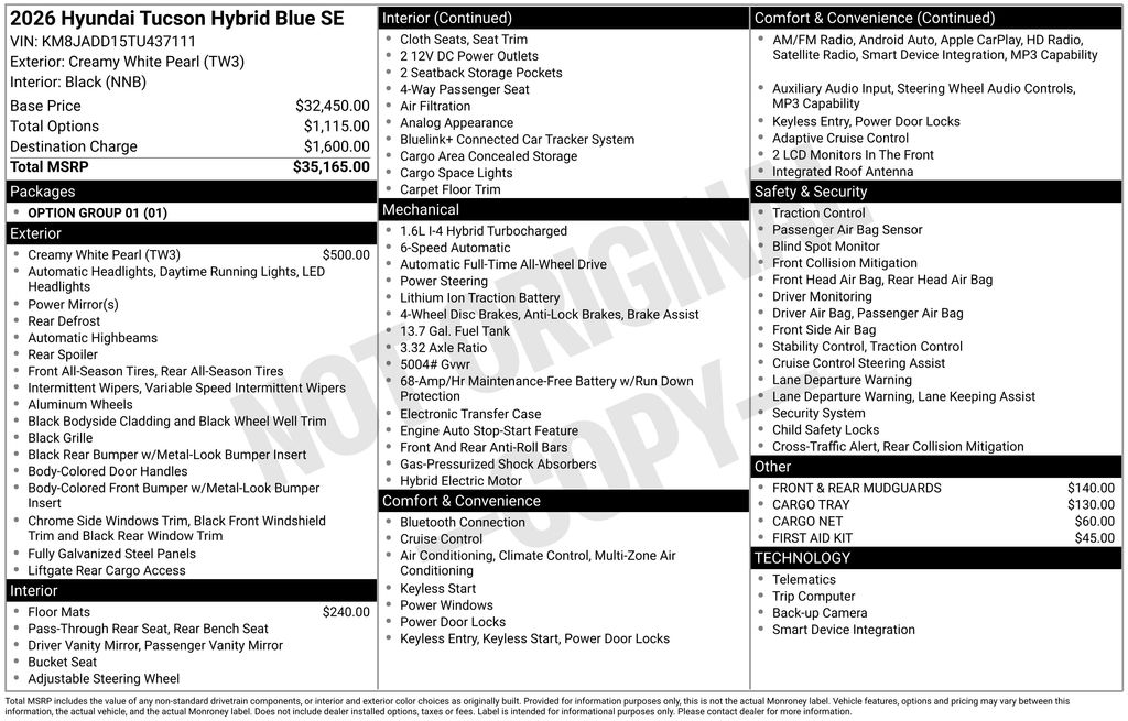 2026 Hyundai Tucson Hybrid