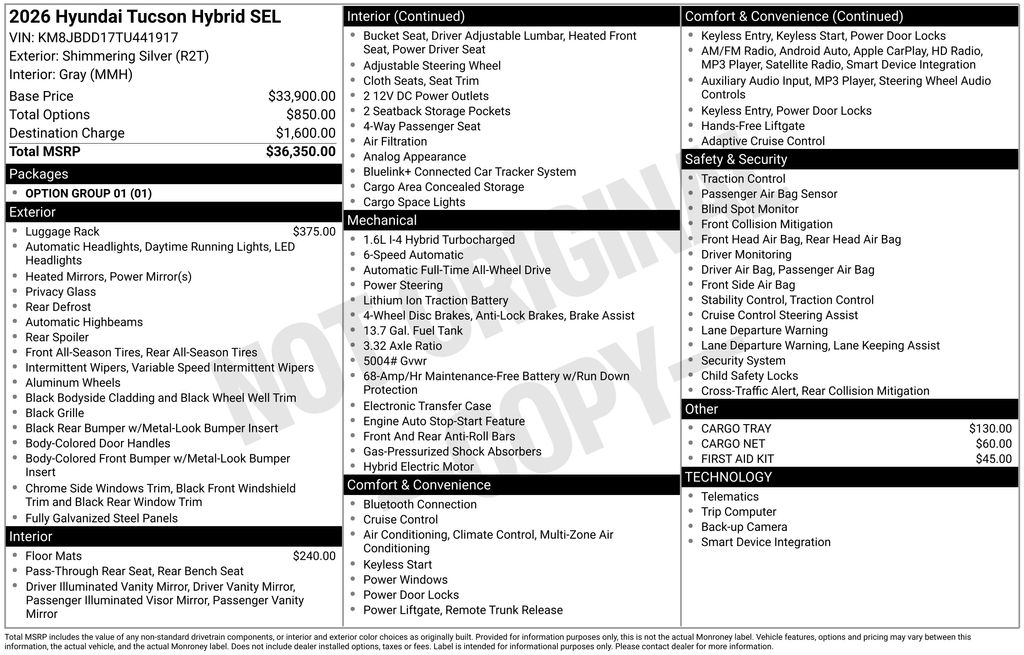 2026 Hyundai Tucson Hybrid