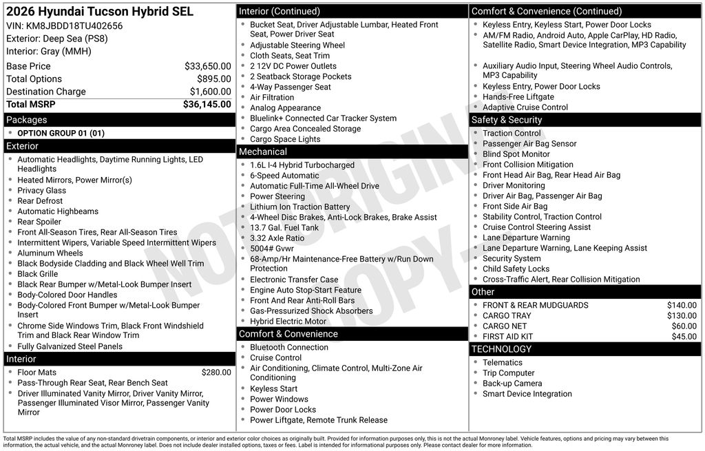 2026 Hyundai Tucson Hybrid