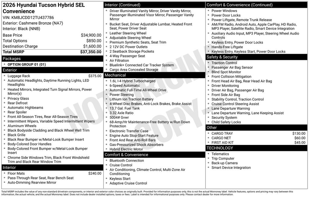 2026 Hyundai Tucson Hybrid