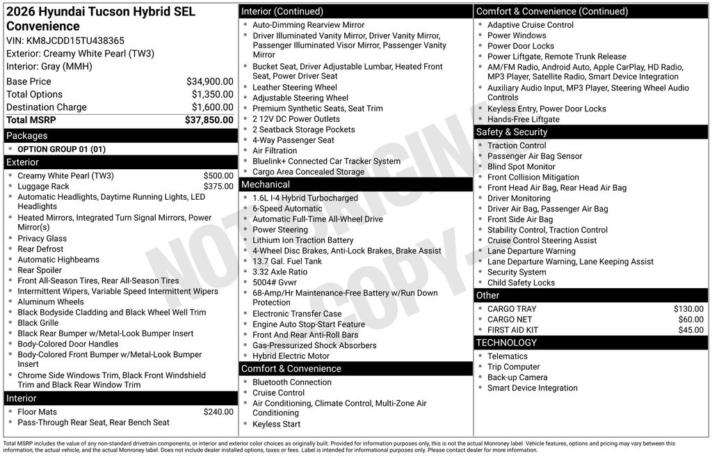 2026 Hyundai Tucson Hybrid