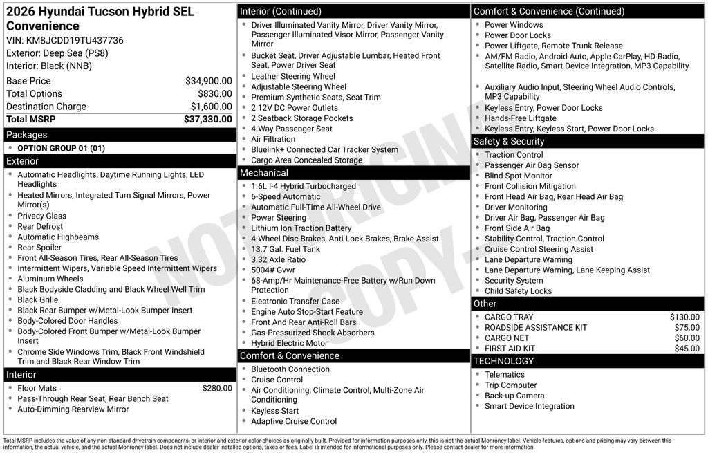 2026 Hyundai Tucson Hybrid