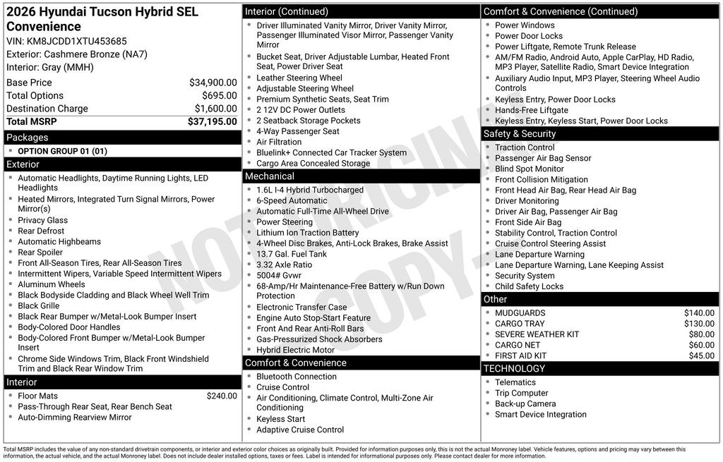 2026 Hyundai Tucson Hybrid