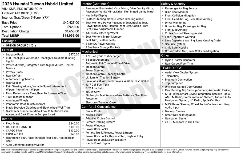 2026 Hyundai Tucson Hybrid