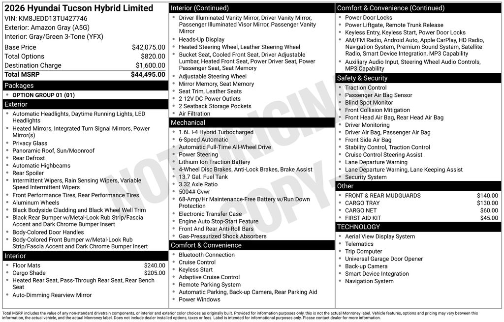 2026 Hyundai Tucson Hybrid