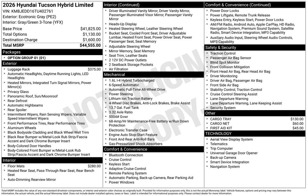 2026 Hyundai Tucson Hybrid