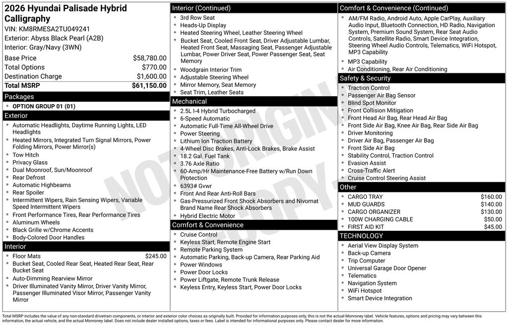 2026 Hyundai Palisade Hybrid