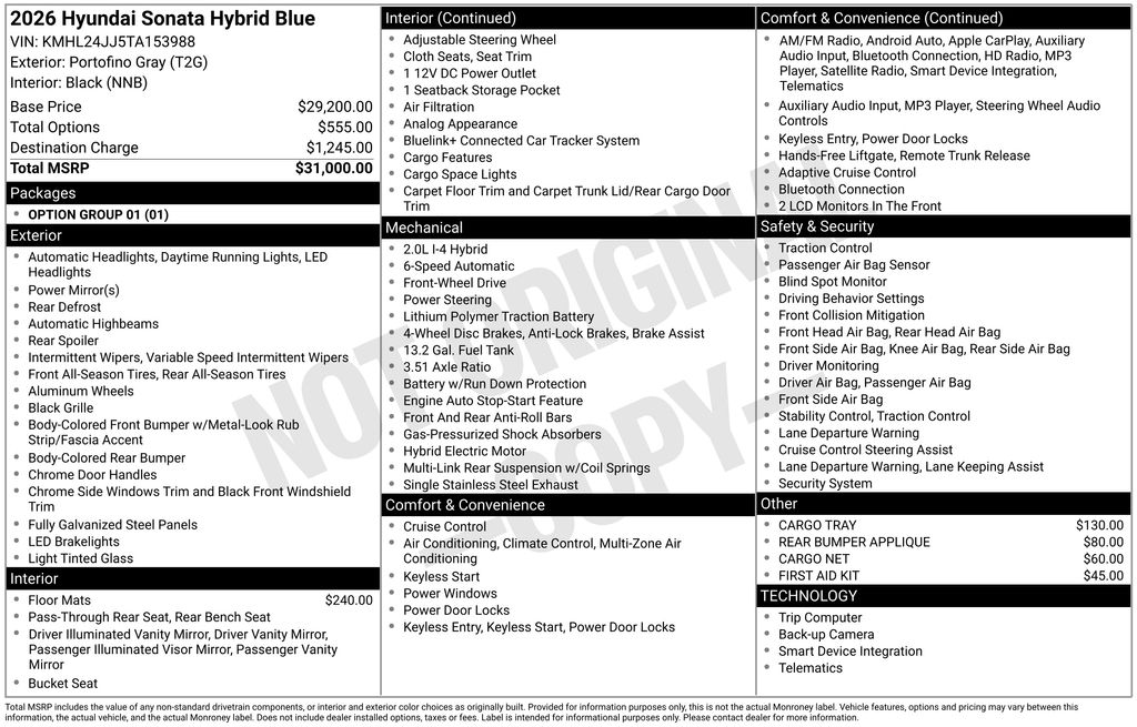 2026 Hyundai Sonata Hybrid