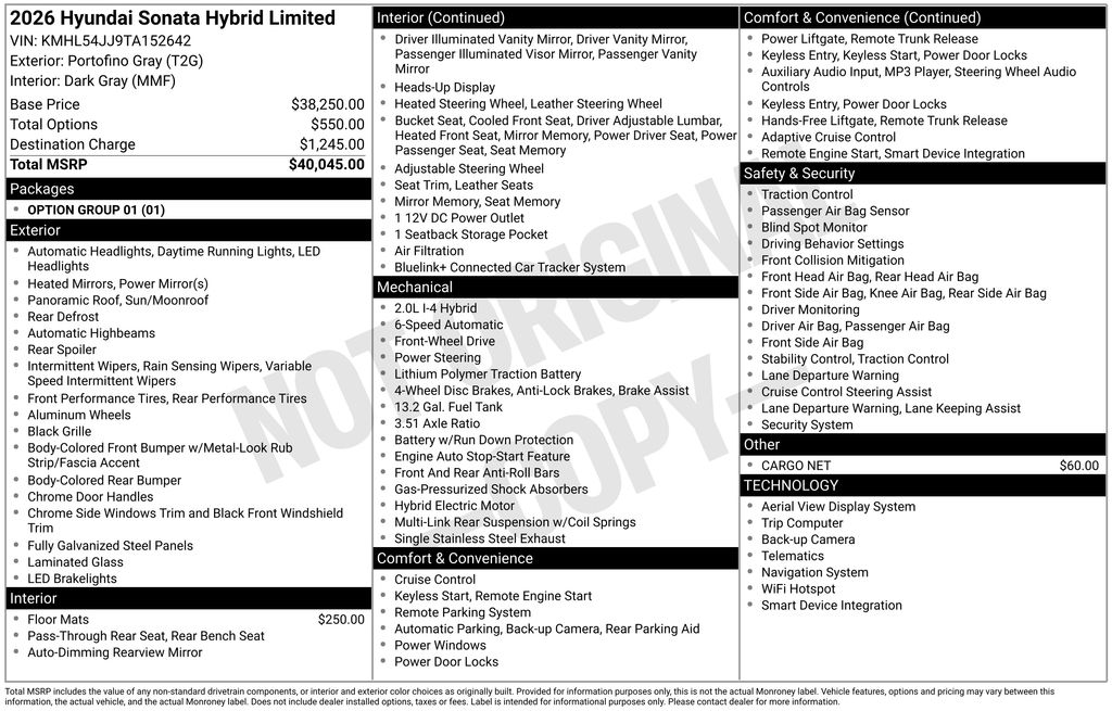 2026 Hyundai Sonata Hybrid