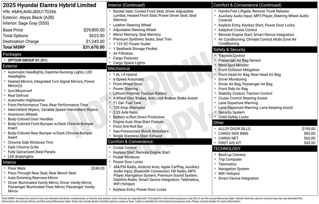 2025 Hyundai Elantra Hybrid