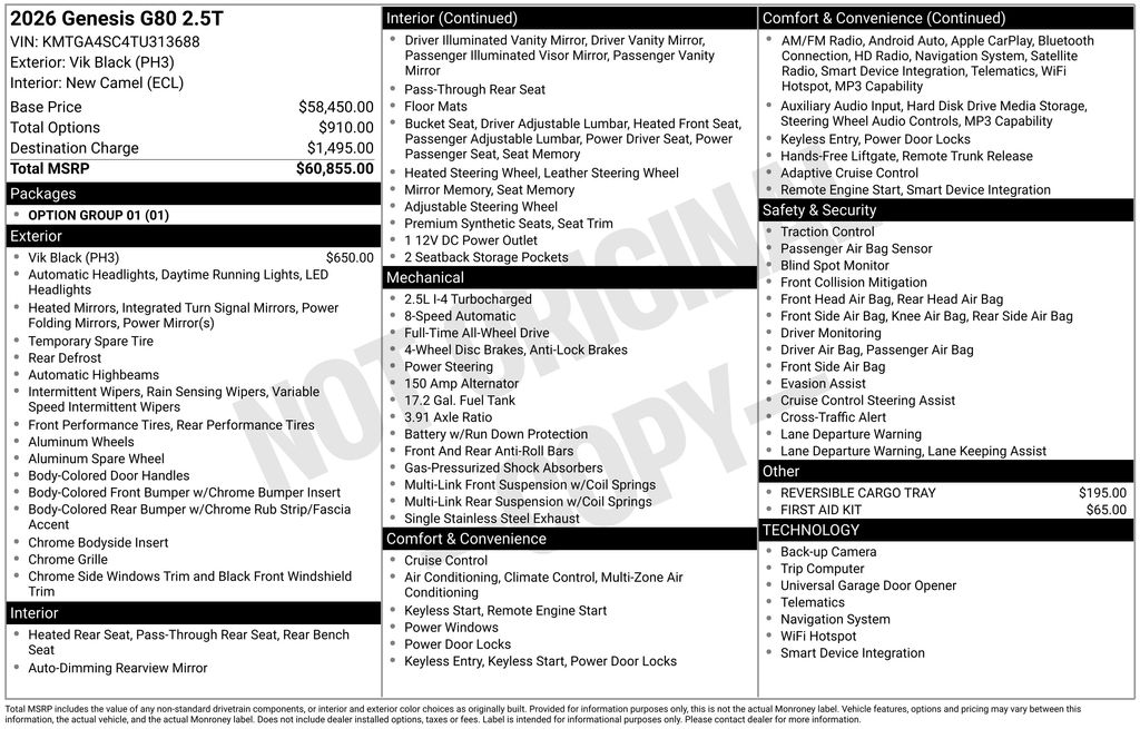 2026 Genesis G80