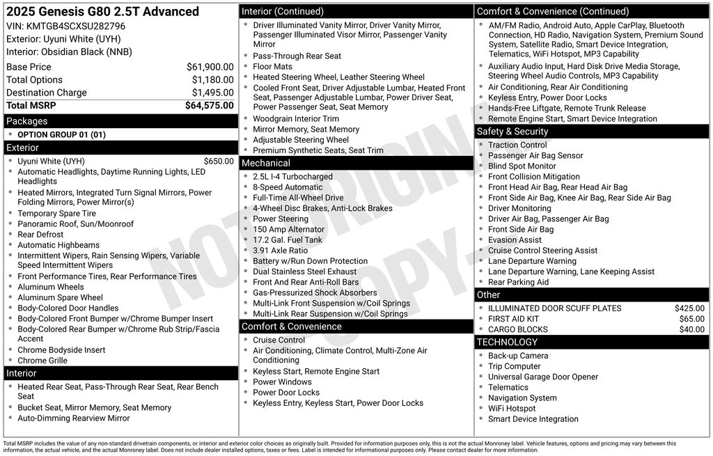 2025 Genesis G80