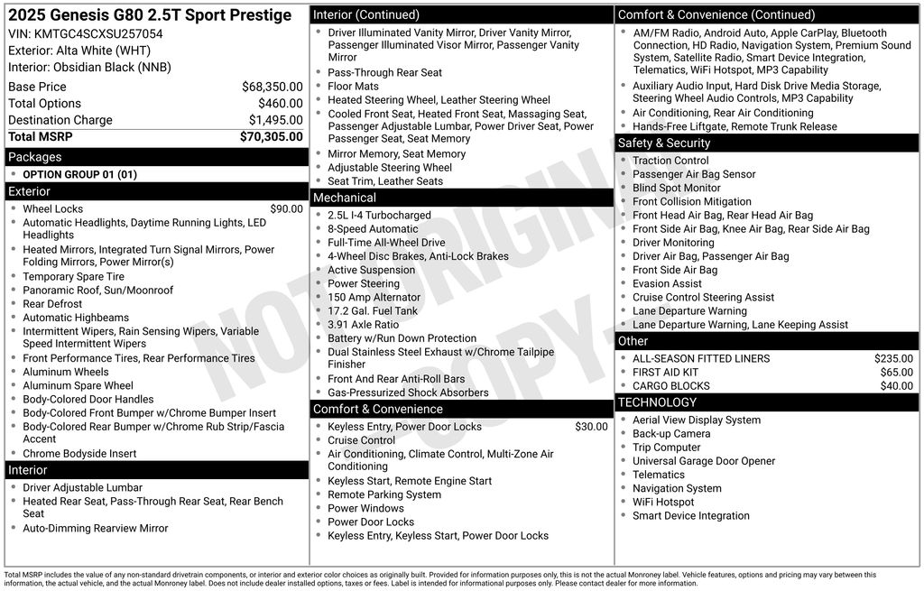 2025 Genesis G80