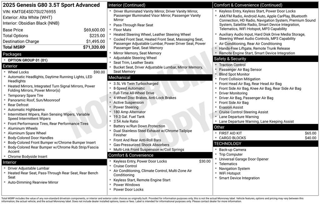 2025 Genesis G80