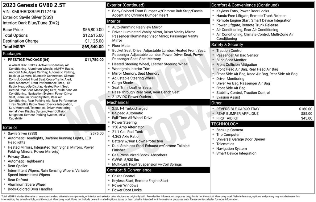 2023 Genesis GV80