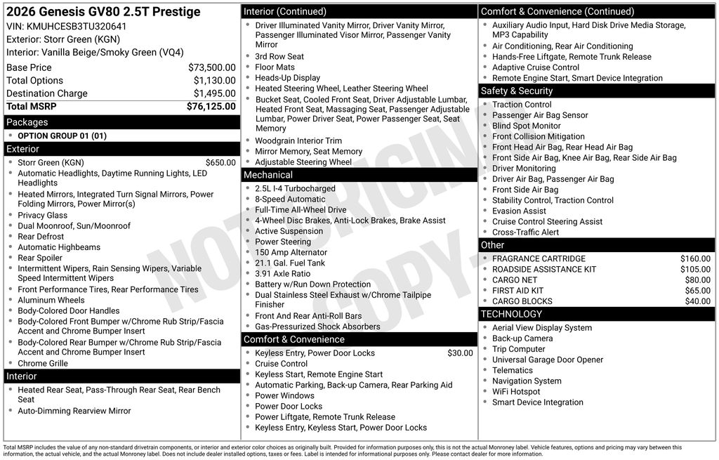 2026 Genesis GV80