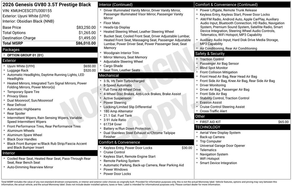 2026 Genesis GV80