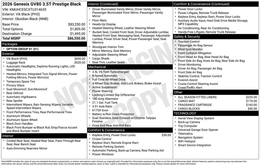 2026 Genesis GV80