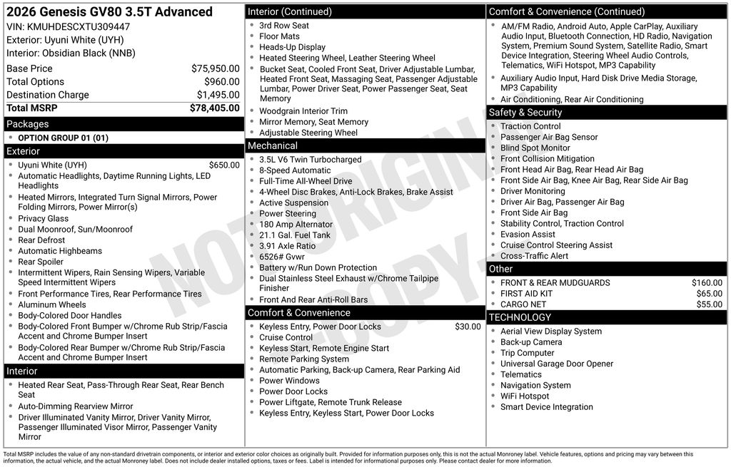 2026 Genesis GV80