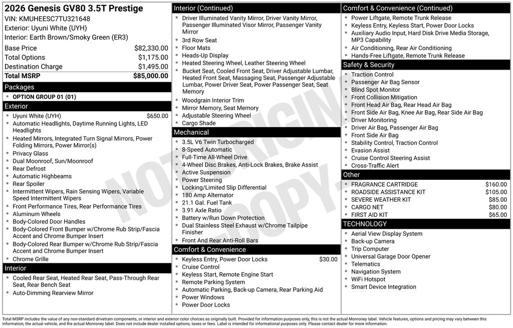 2026 Genesis GV80