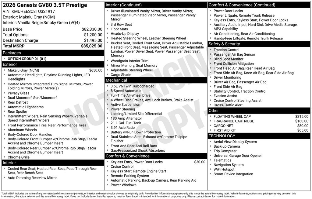 2026 Genesis GV80