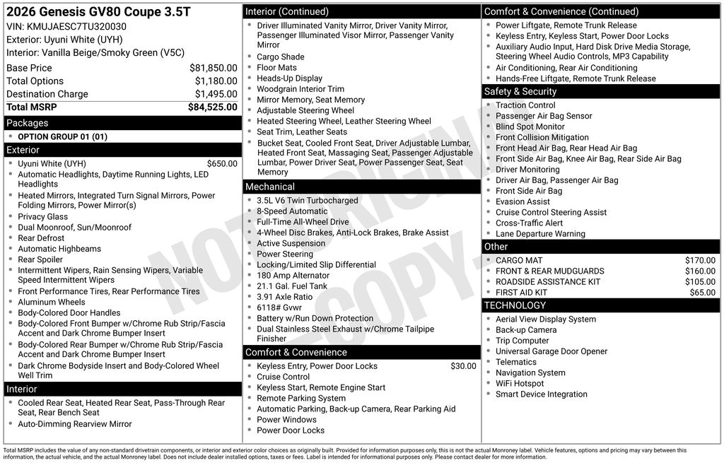 2026 Genesis GV80 Coupe