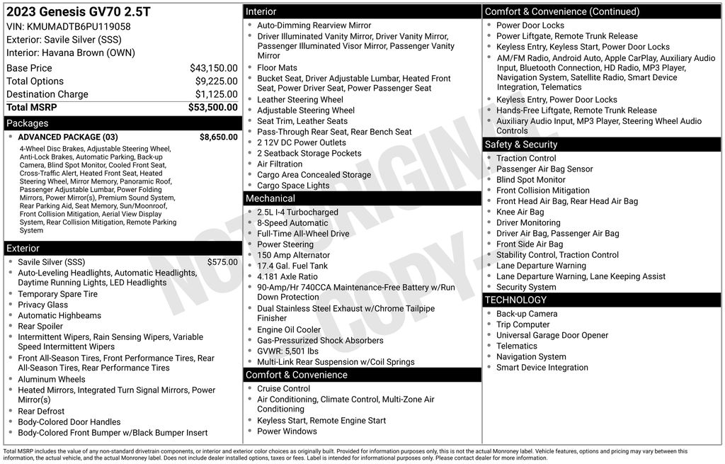 2023 Genesis GV70