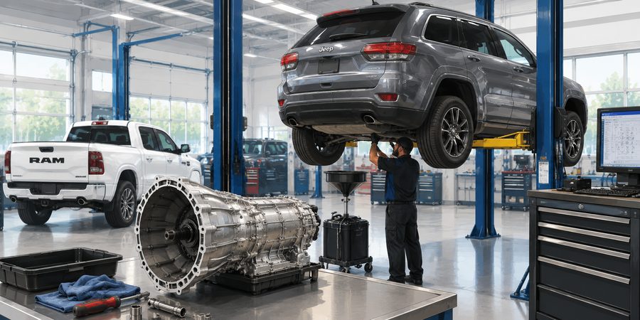 Transmission inspection and diagnosis at Landmark service center