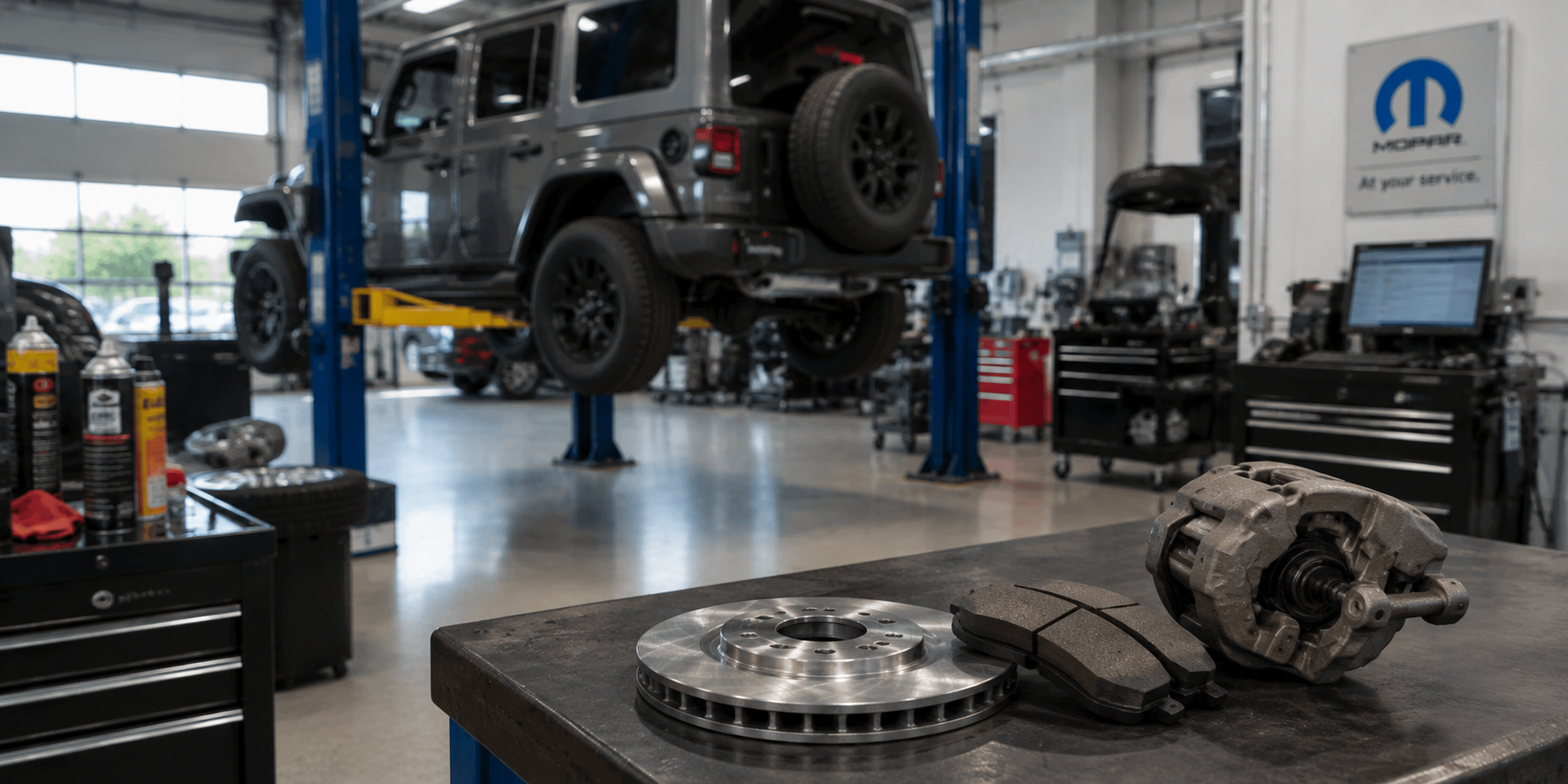 Brake components including rotor and brake pads
