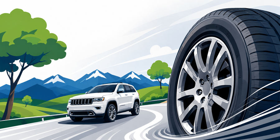 Tire service for a Jeep SUV