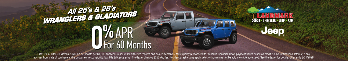 March 2026 Jeep 0% APR