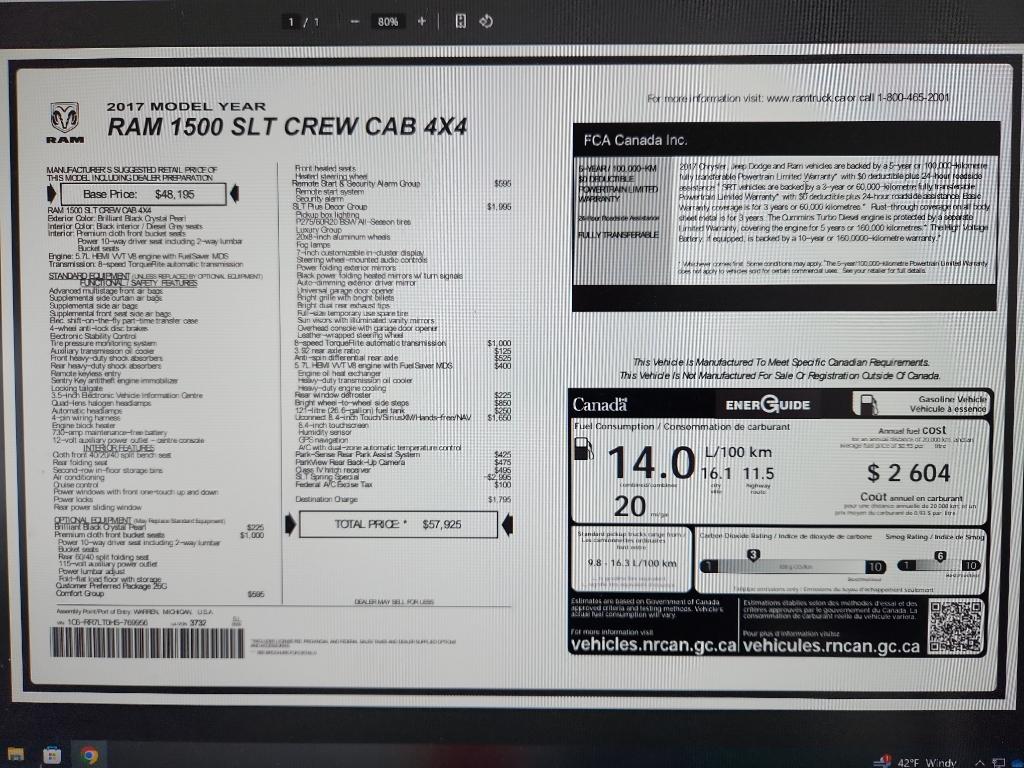 2017 Ram 1500