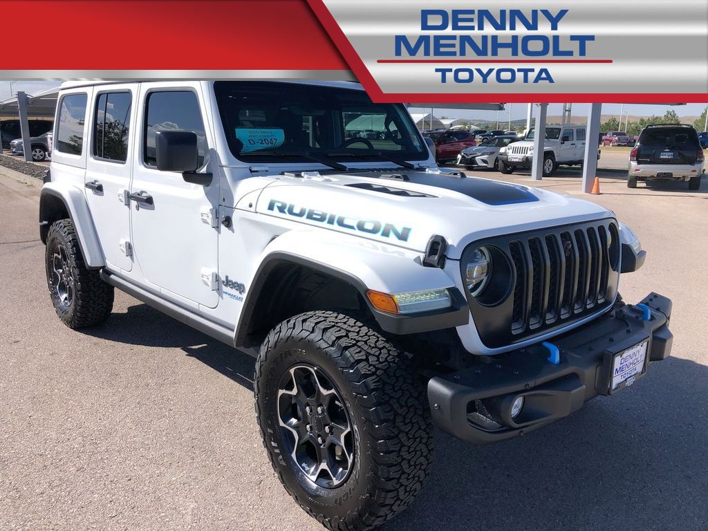 Used 2021 Jeep Wrangler Unlimited Rubicon 4XE with VIN 1C4JJXR66MW850610 for sale in Billings, MT