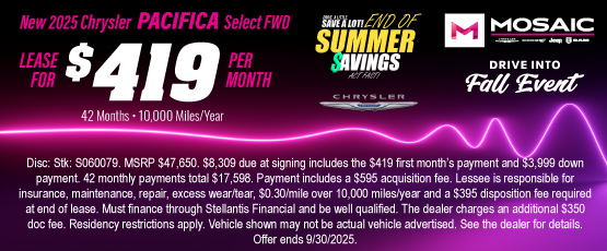 25SEP_MCDJR_LEASE_NEW 2025 CHRYSLER PACIFICA SELECT